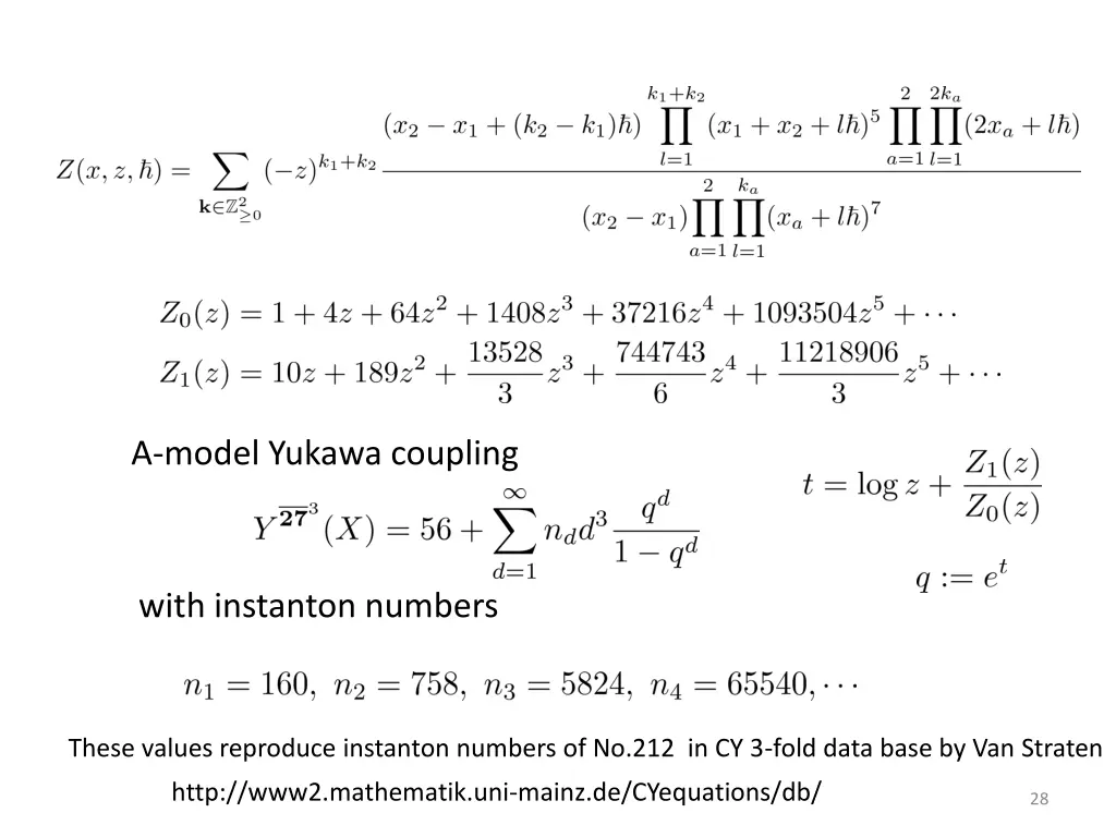 a model yukawa coupling