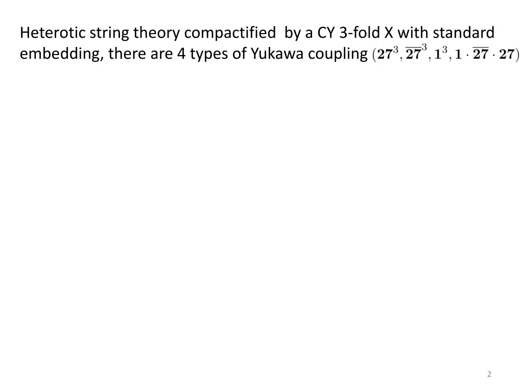 heterotic string theory compactified