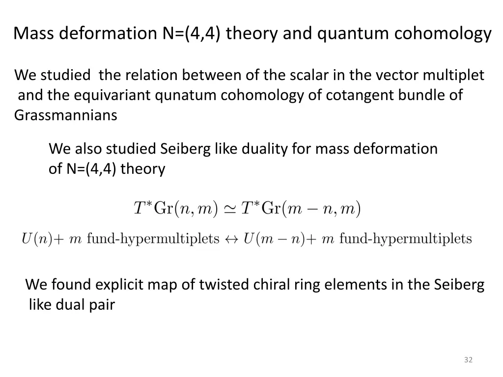 mass deformation n 4 4 theory and quantum
