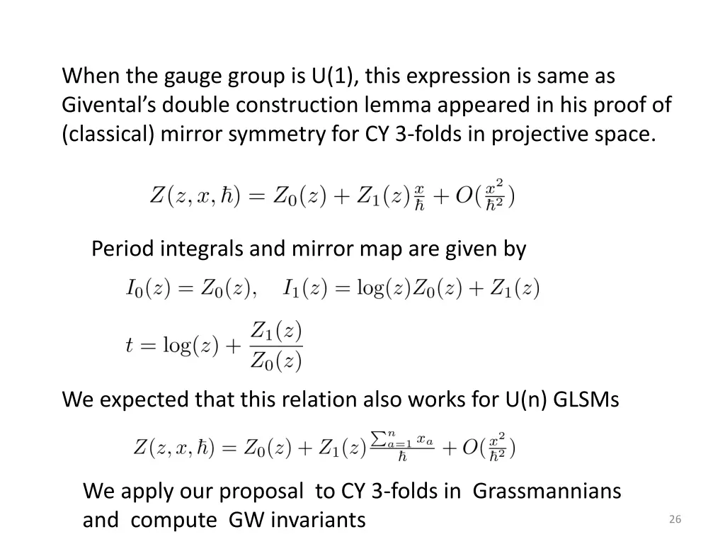 when the gauge group is u 1 this expression