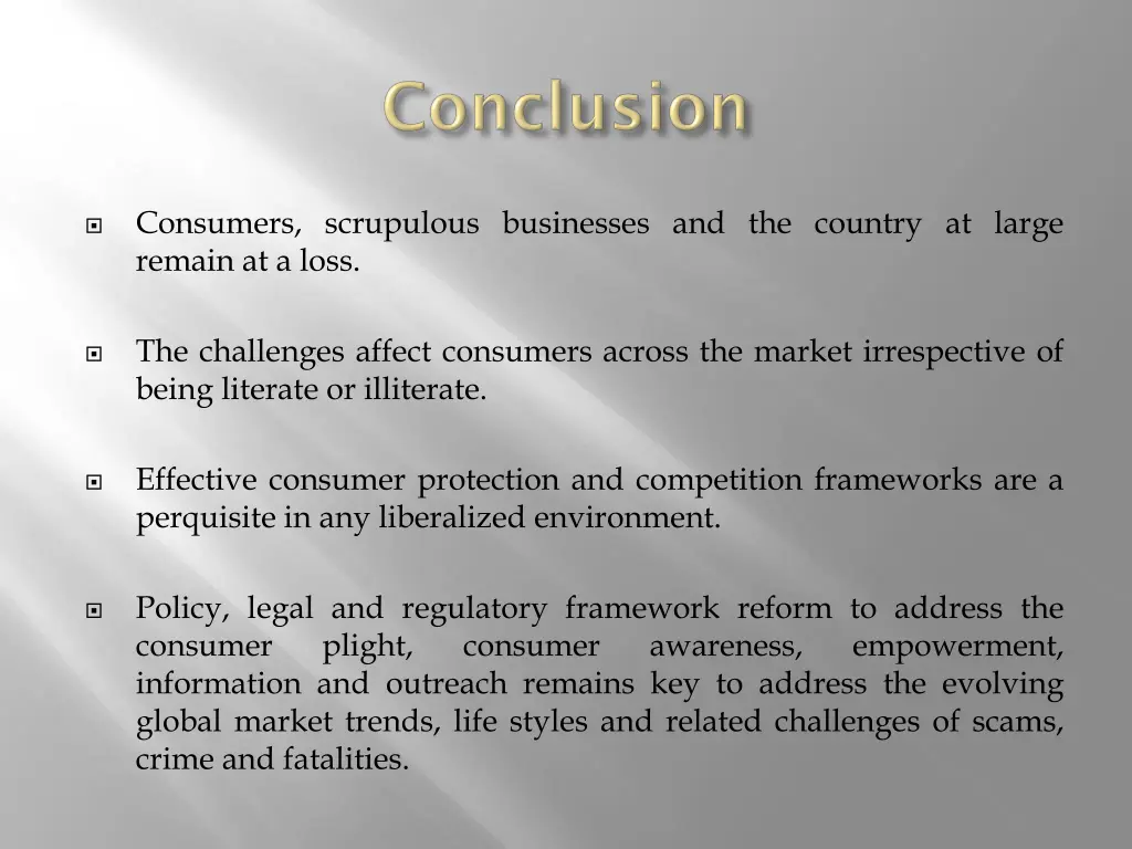 consumers scrupulous businesses and the country