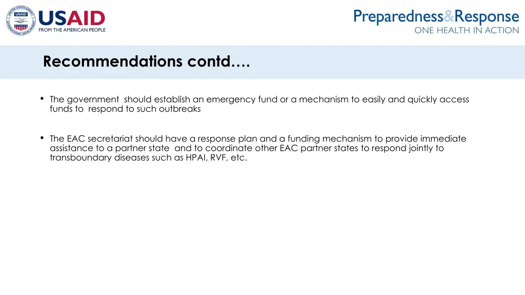 recommendations contd