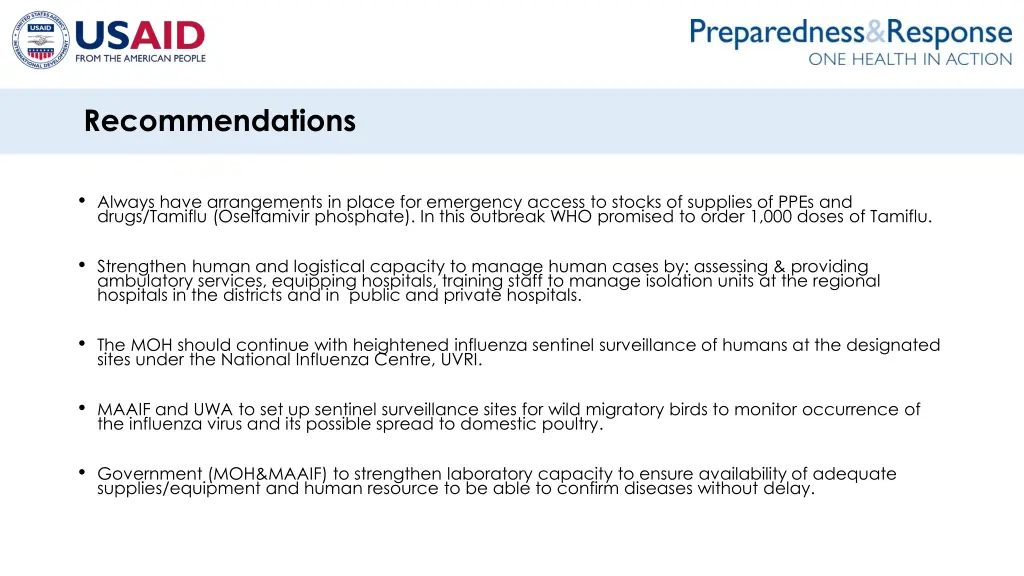 recommendations