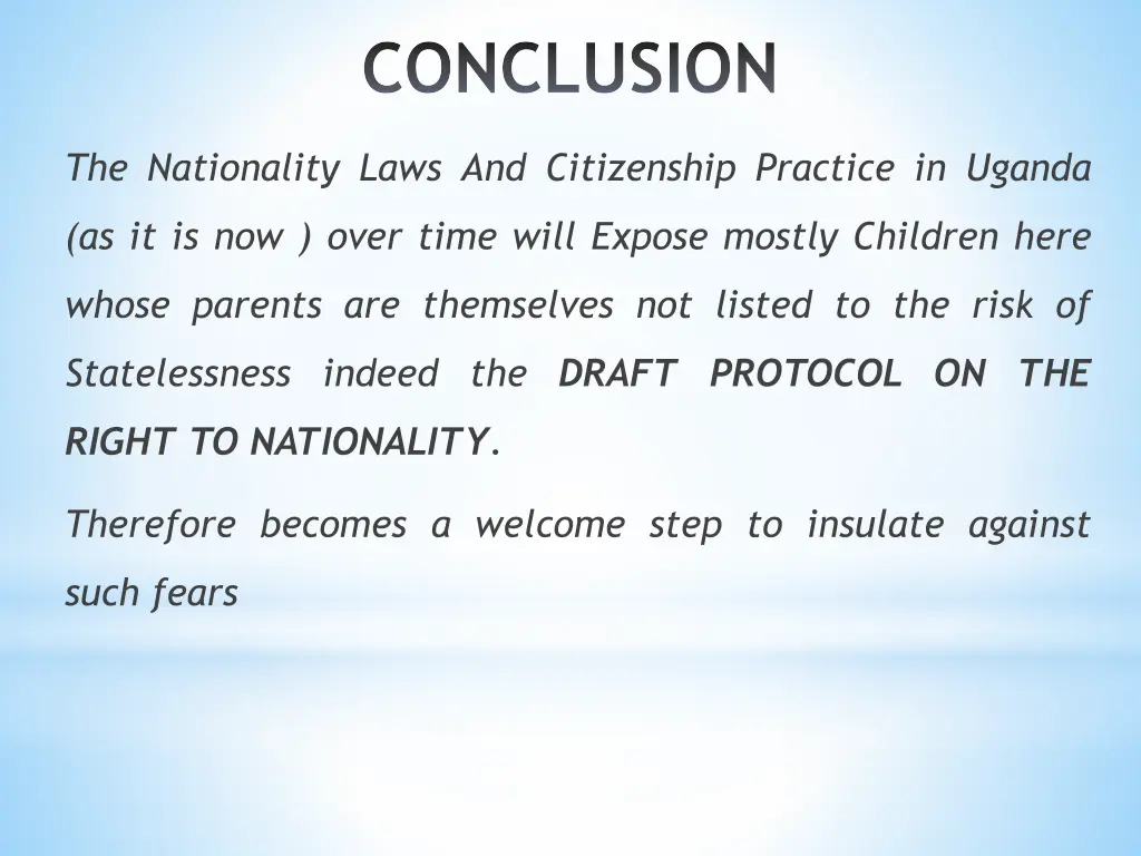 conclusion