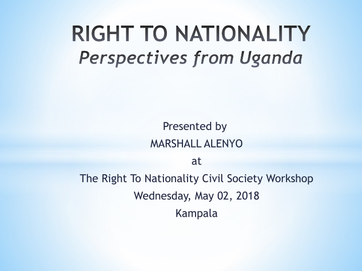 right to nationality perspectives from uganda