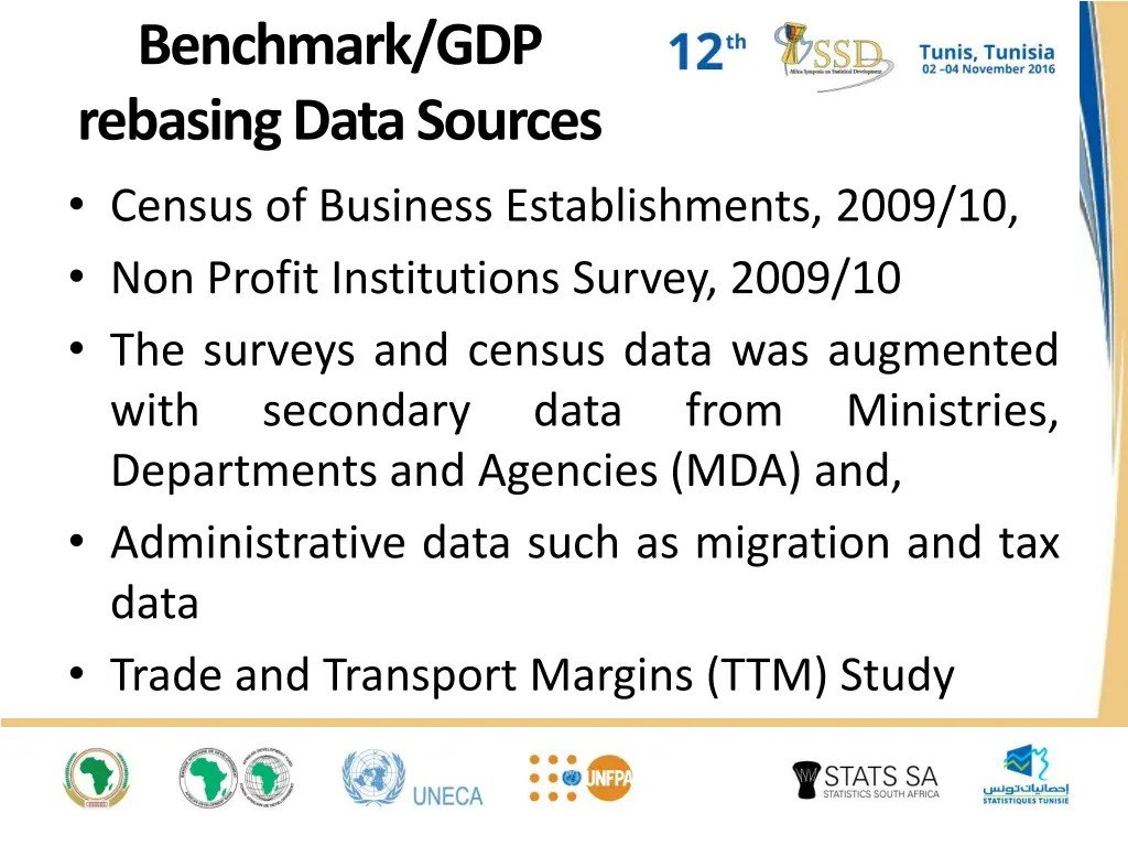 benchmark gdp rebasing data sources census