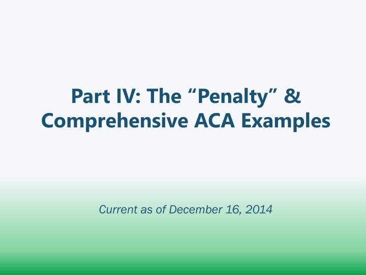 part iv the penalty comprehensive aca examples