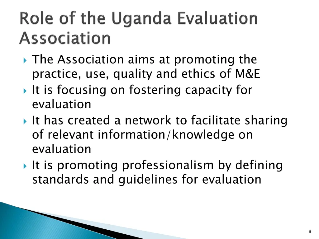 the association aims at promoting the practice
