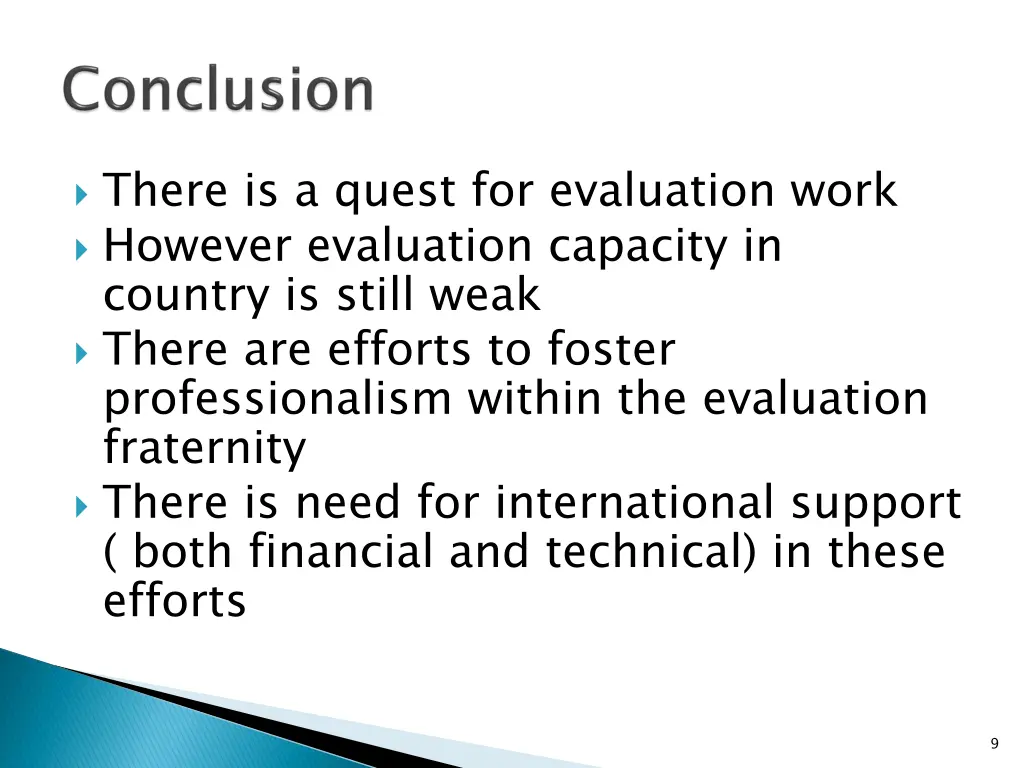 there is a quest for evaluation work however