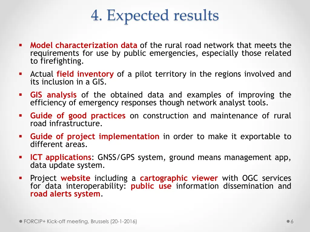 4 expected results