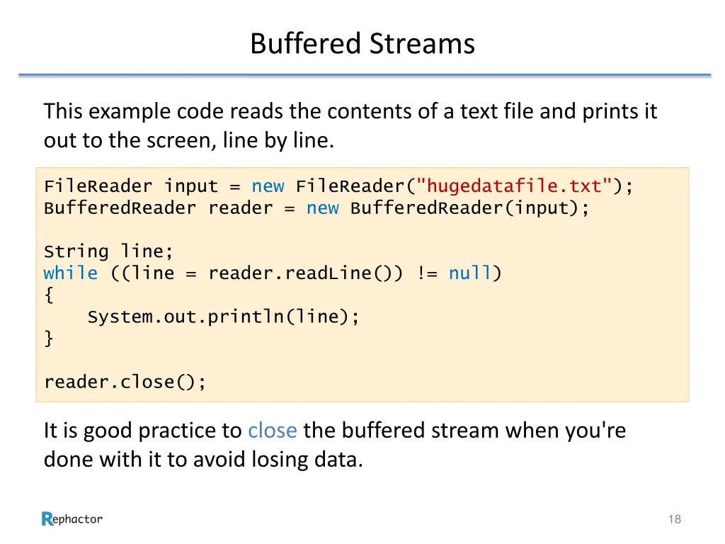 buffered streams 2