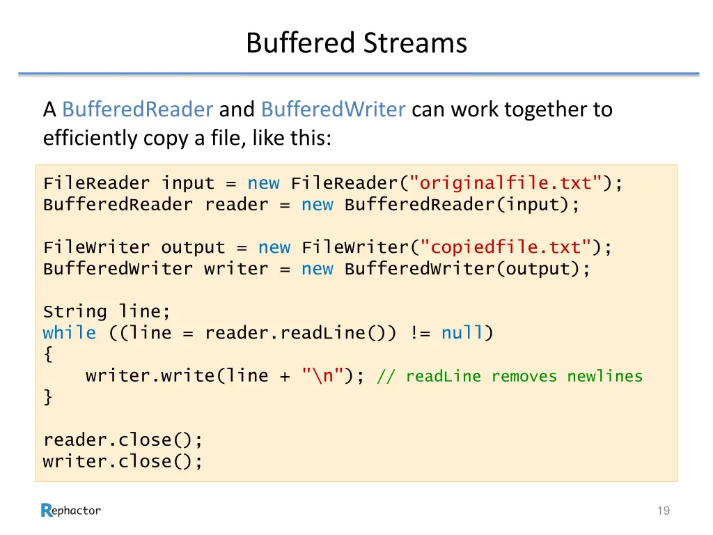buffered streams 3
