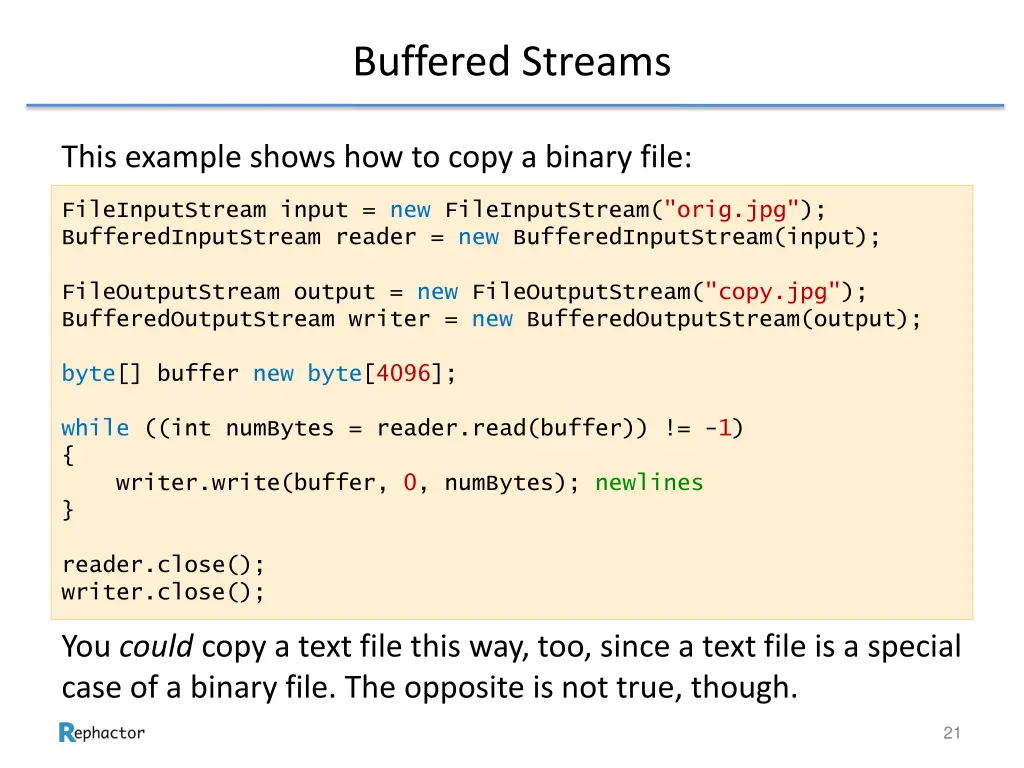 buffered streams 5