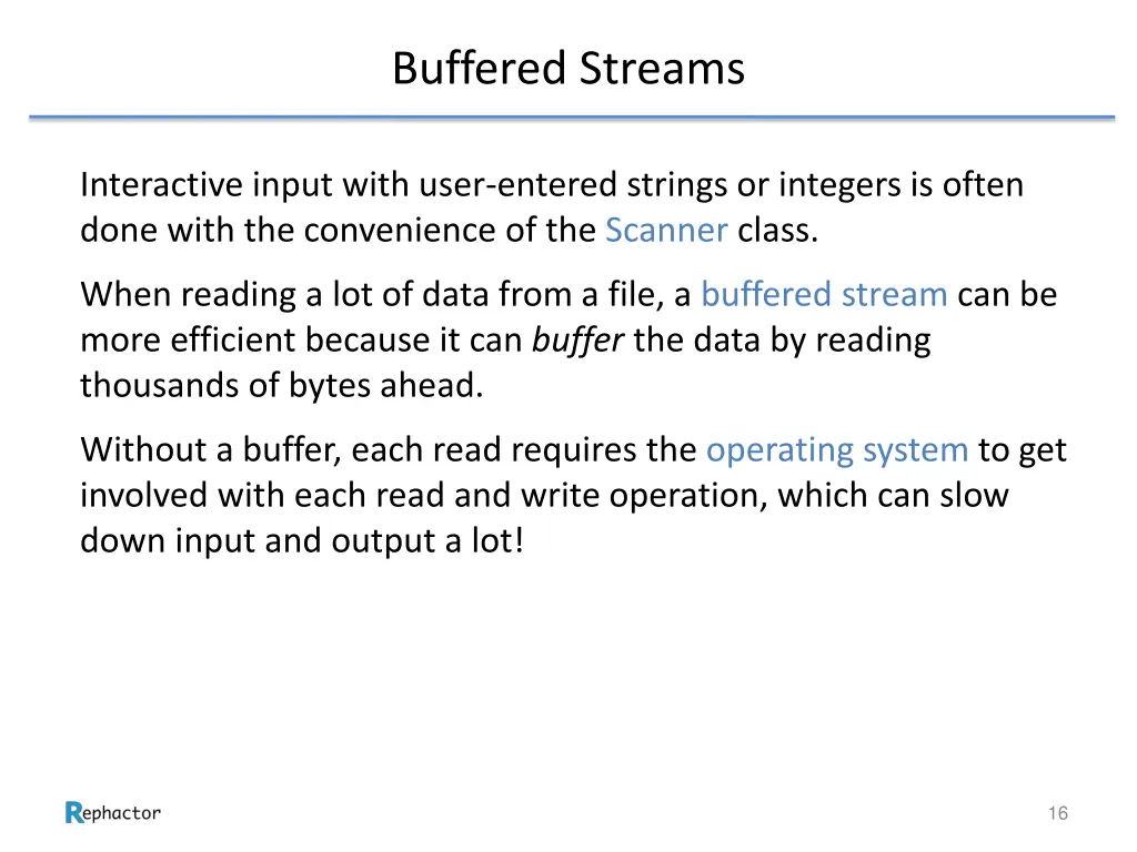 buffered streams