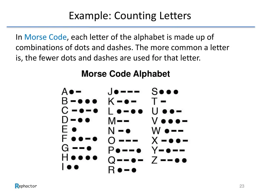 example counting letters 1