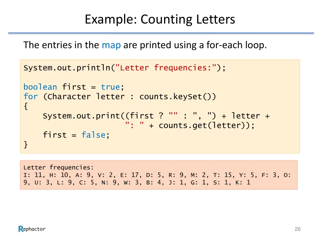 example counting letters 4