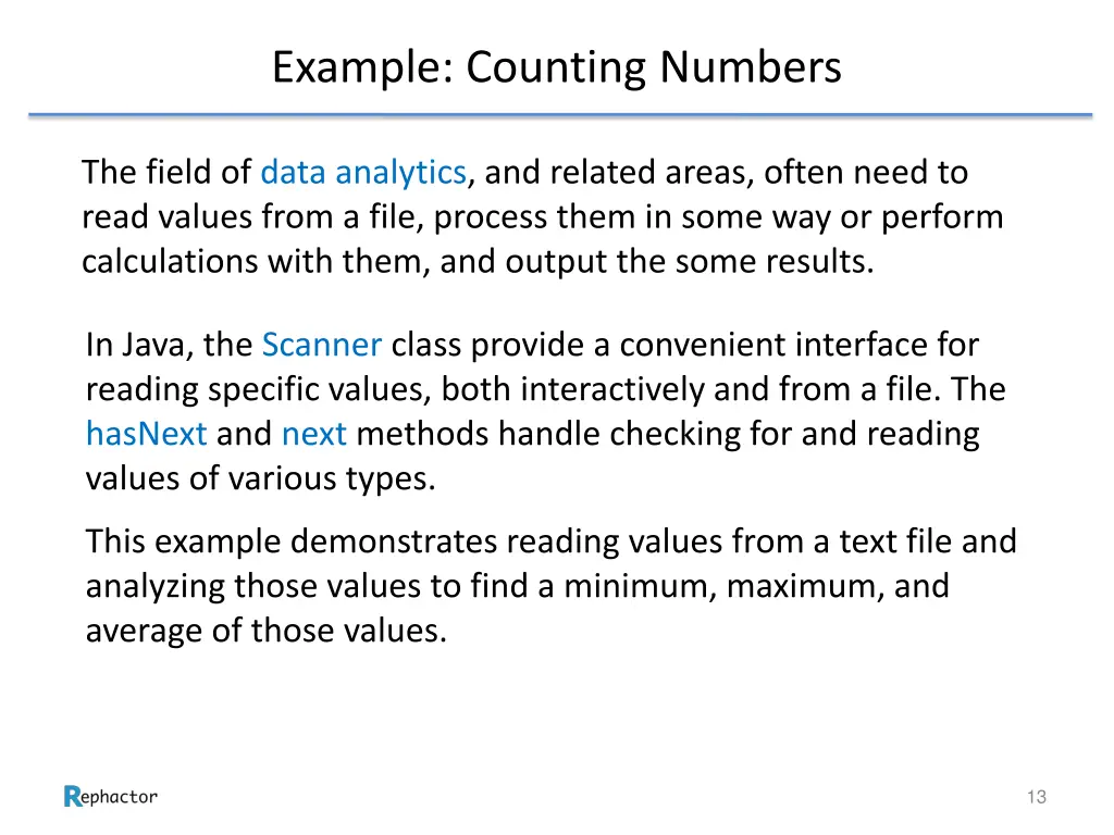 example counting numbers