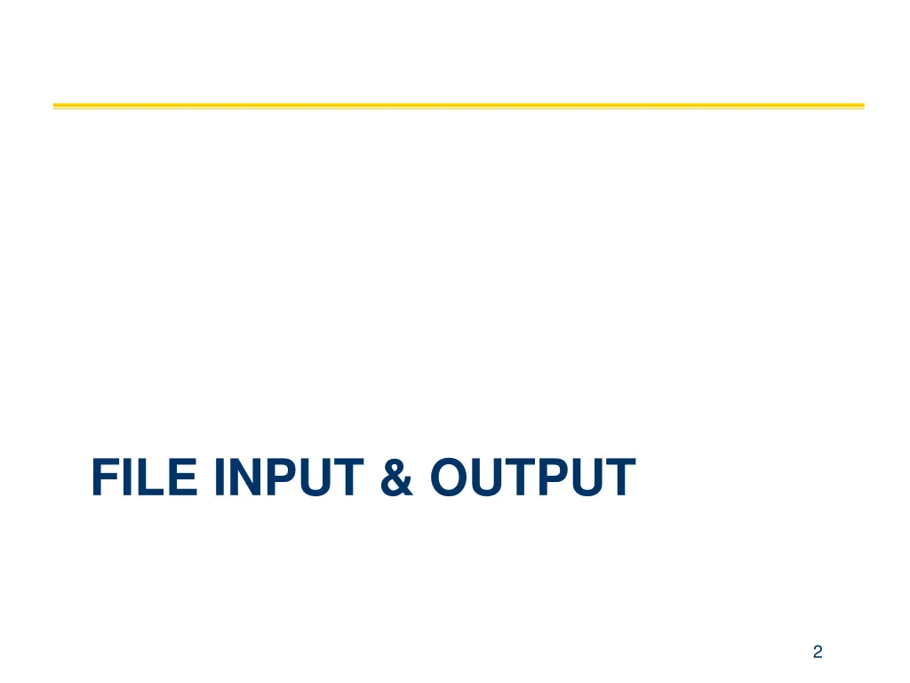 file input output