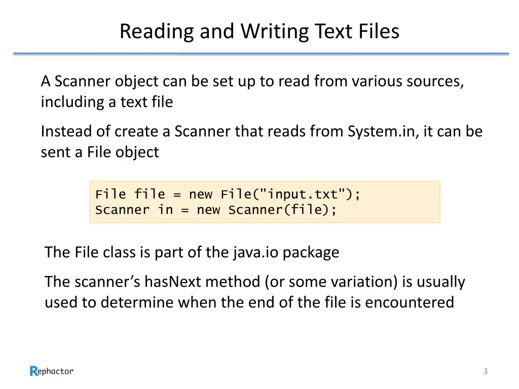 reading and writing text files