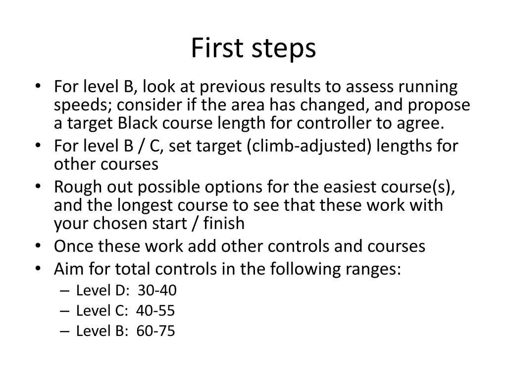 first steps