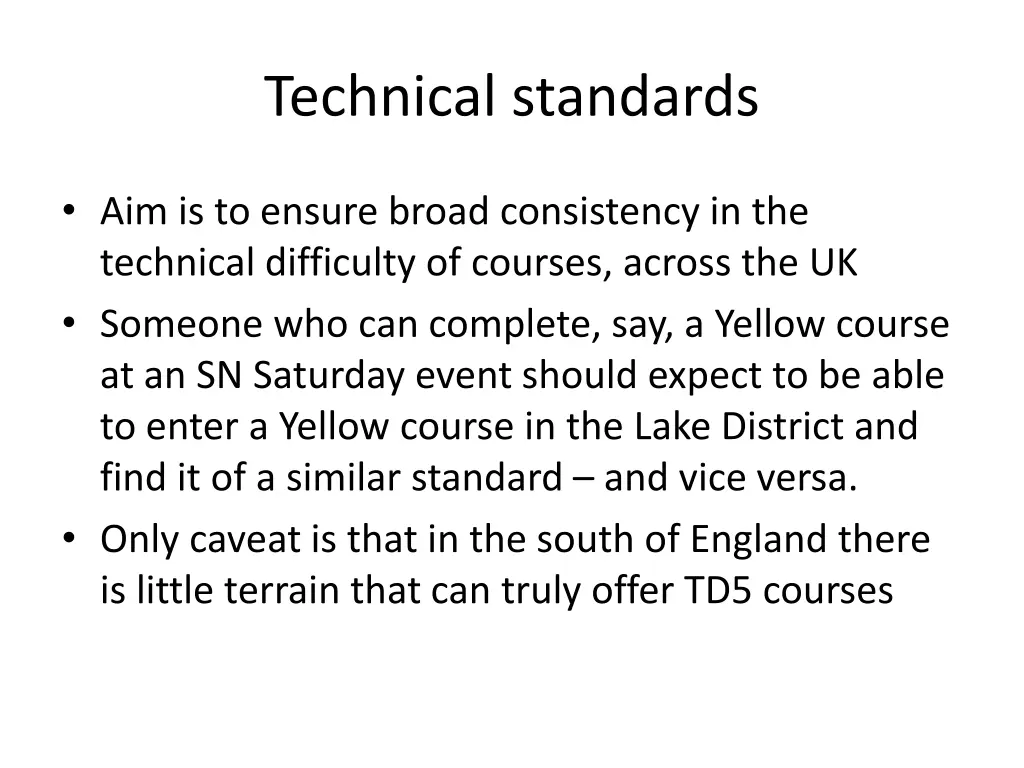 technical standards