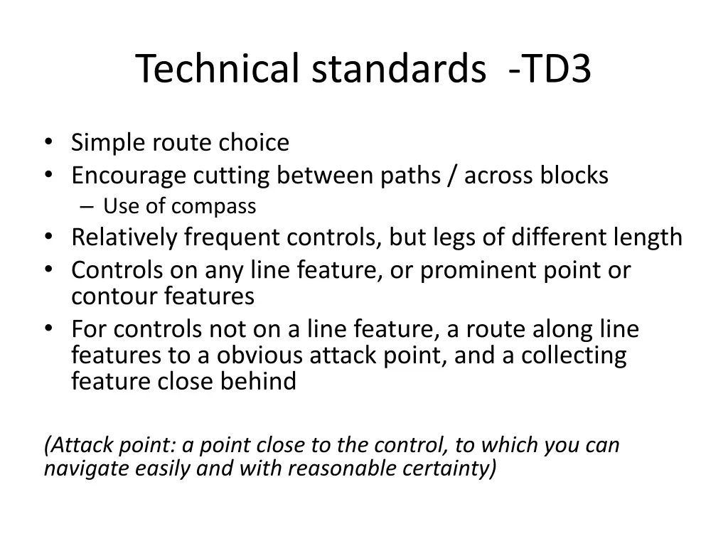 technical standards td3