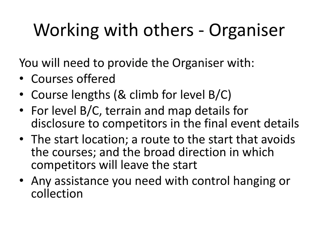 working with others organiser