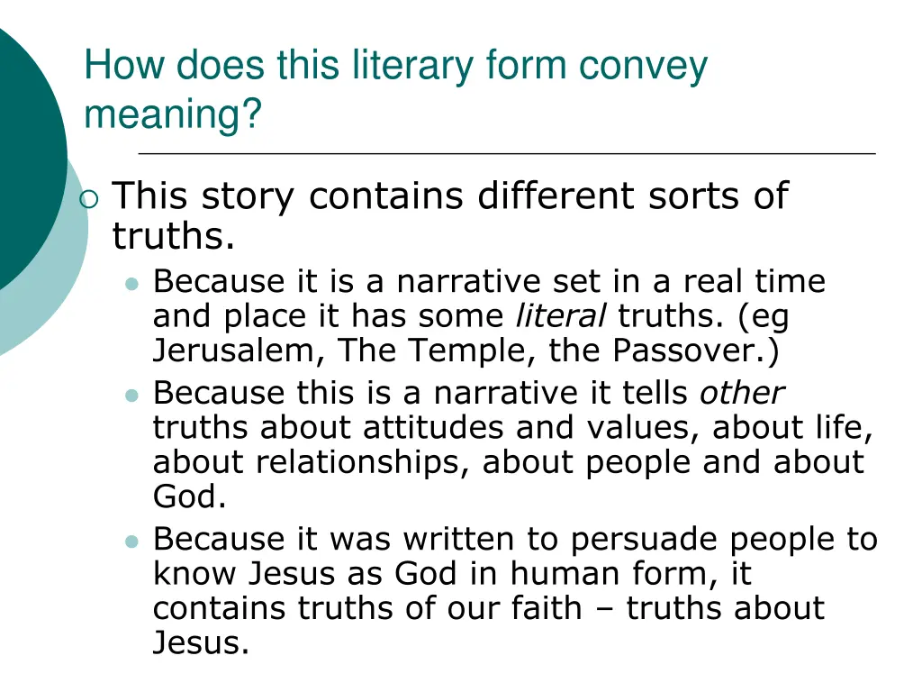 how does this literary form convey meaning