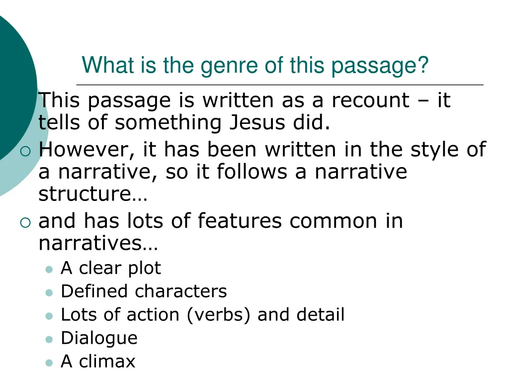 what is the genre of this passage