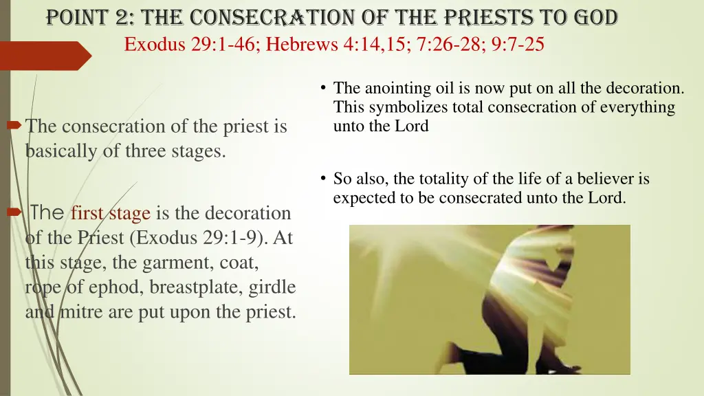 point 2 the consecration of the priests