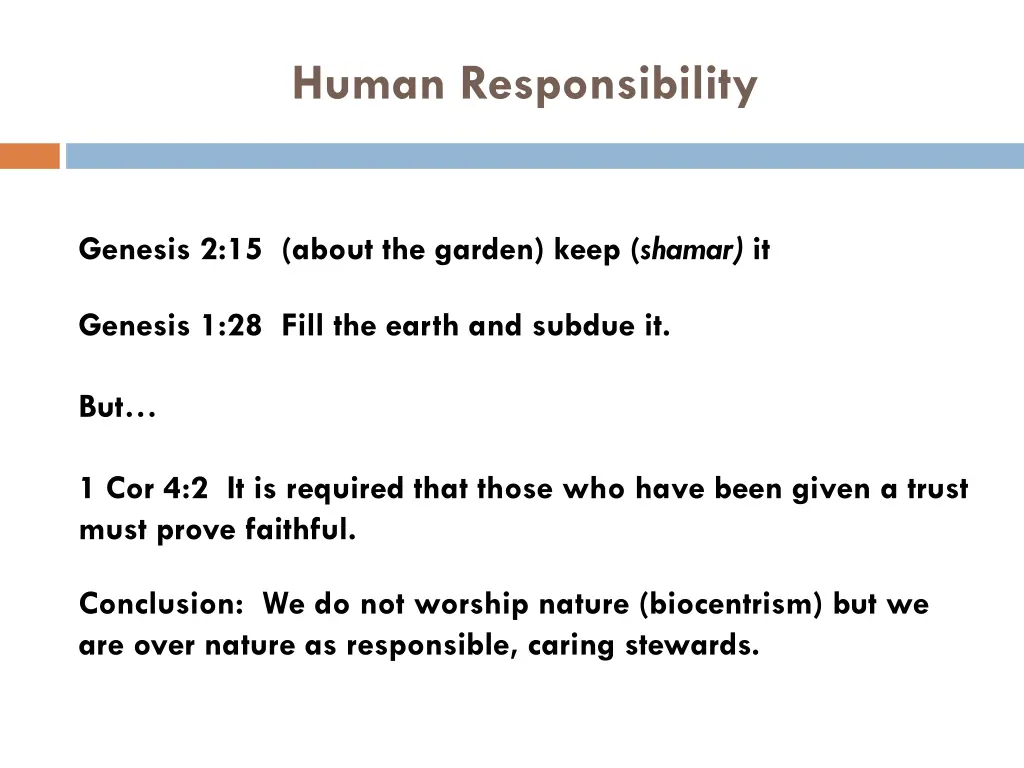 human responsibility