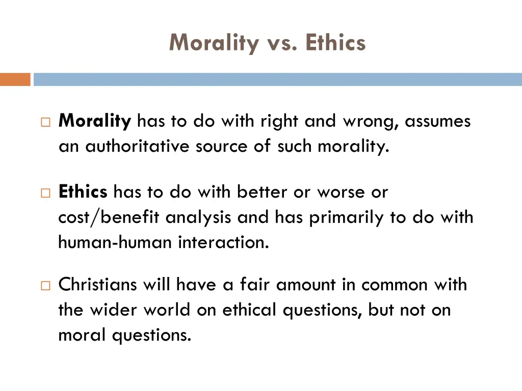 morality vs ethics