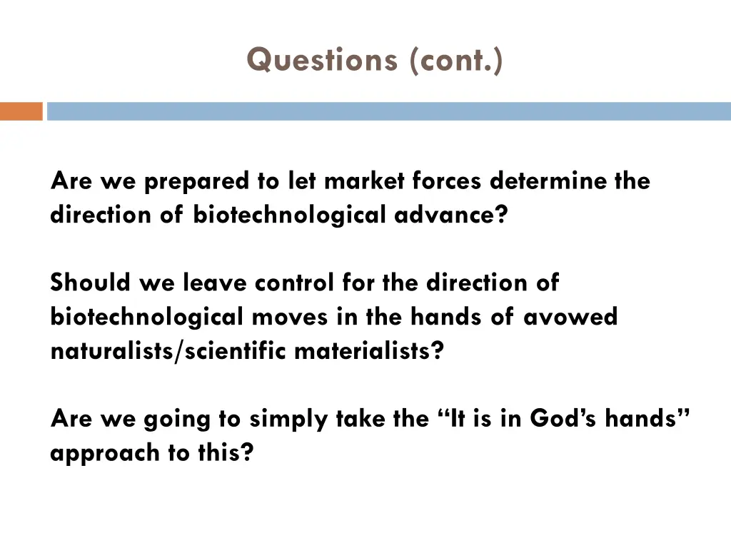 questions cont