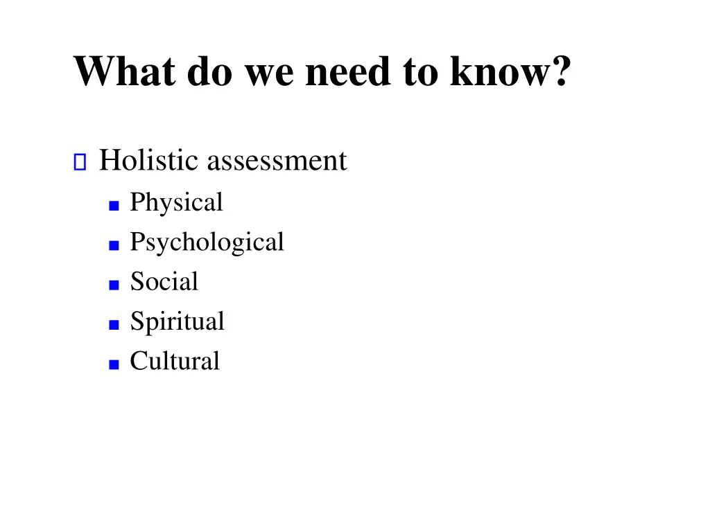 what do we need to know 2