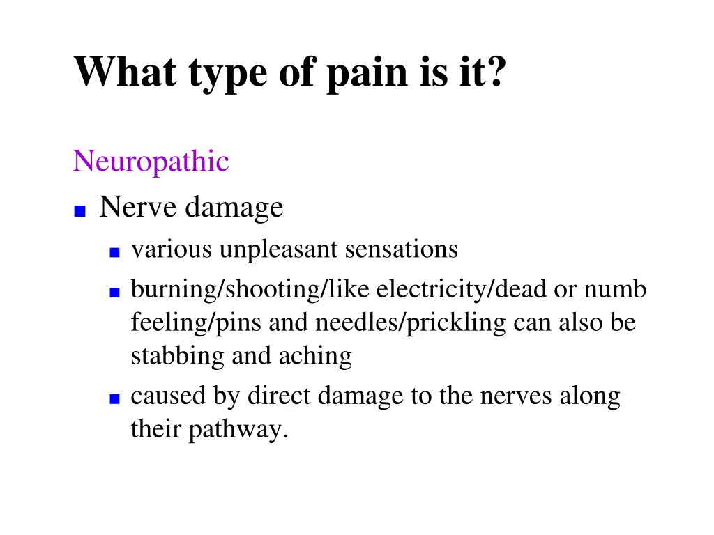 what type of pain is it 2