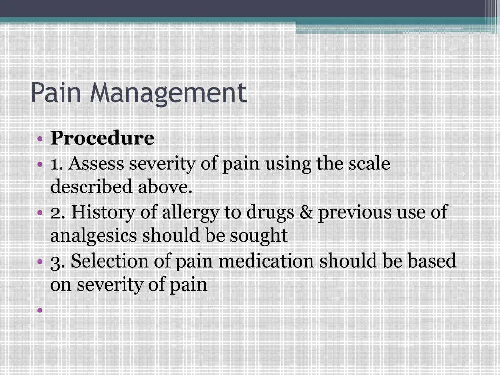 pain management