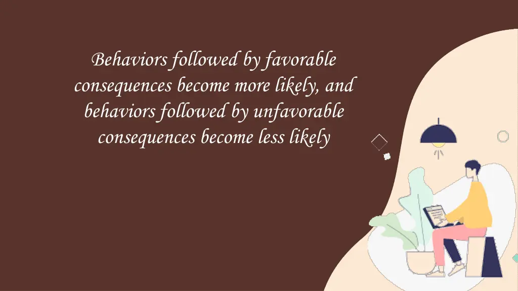 behaviors followed by favorable consequences