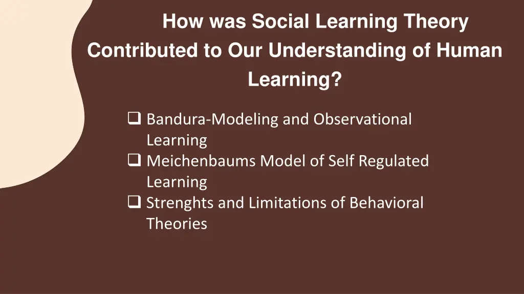 how was social learning theory contributed