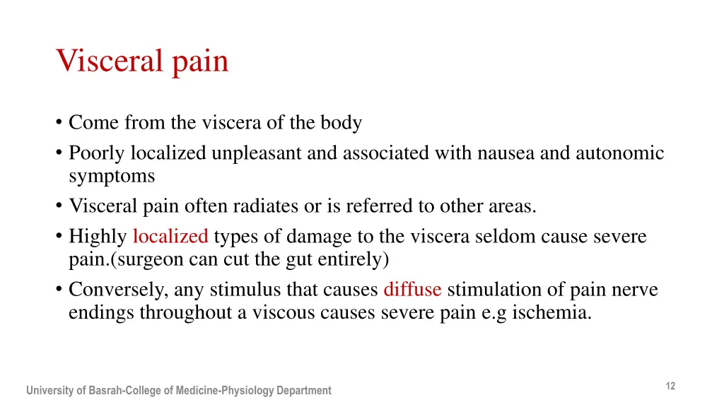 visceral pain