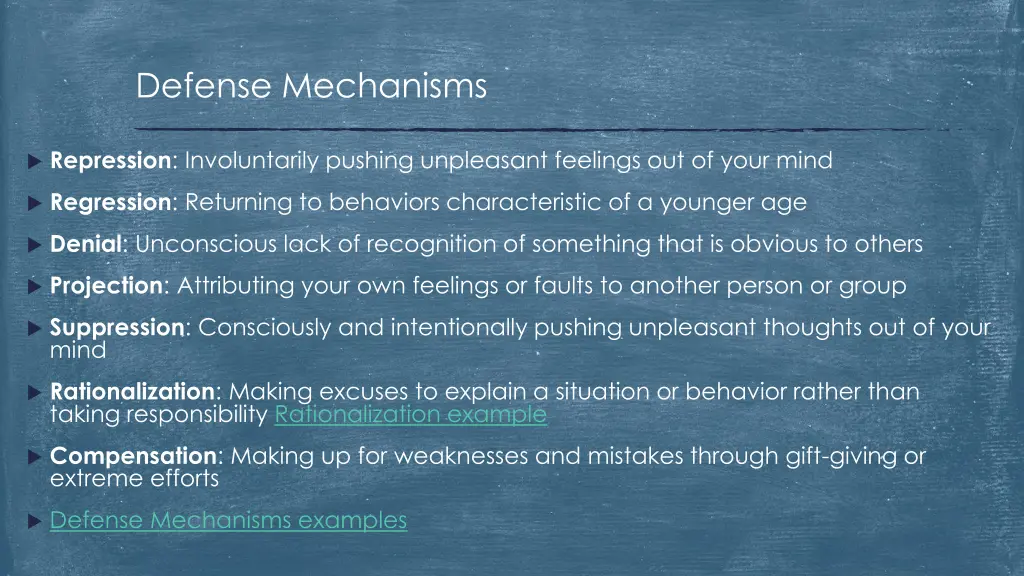 defense mechanisms