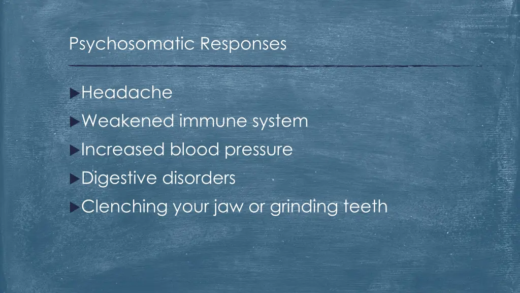 psychosomatic responses