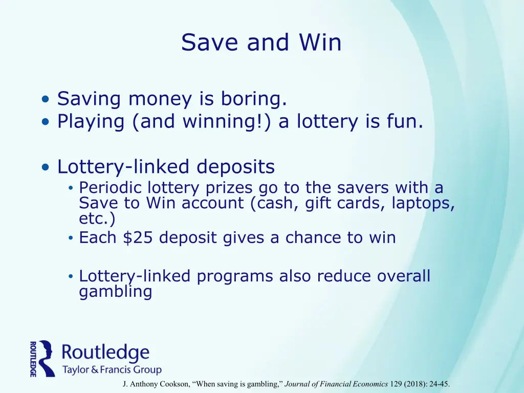 save and win