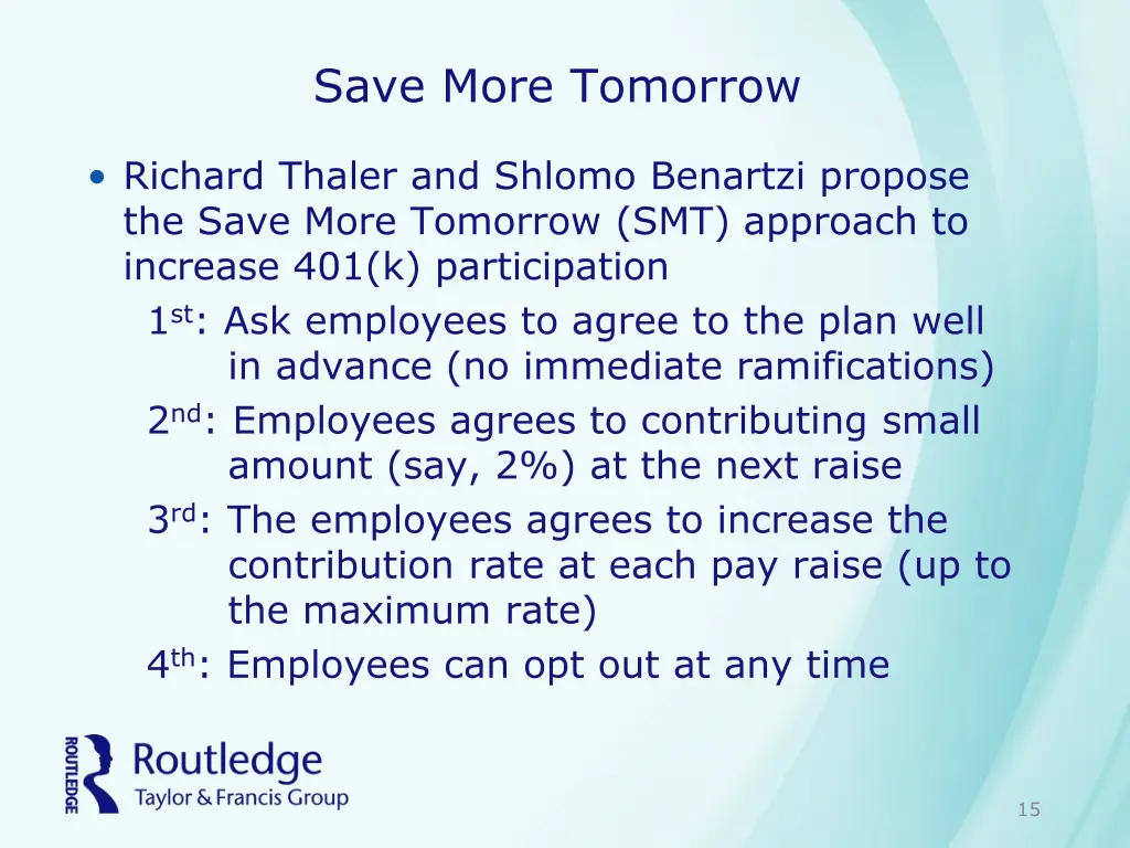 save more tomorrow