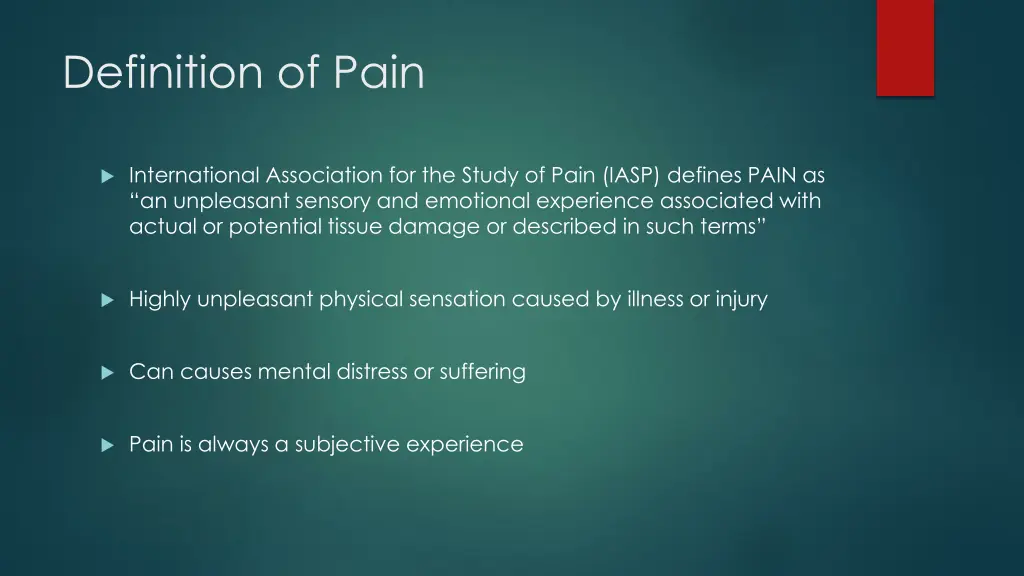 definition of pain