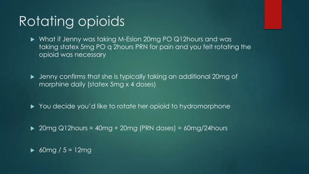 rotating opioids