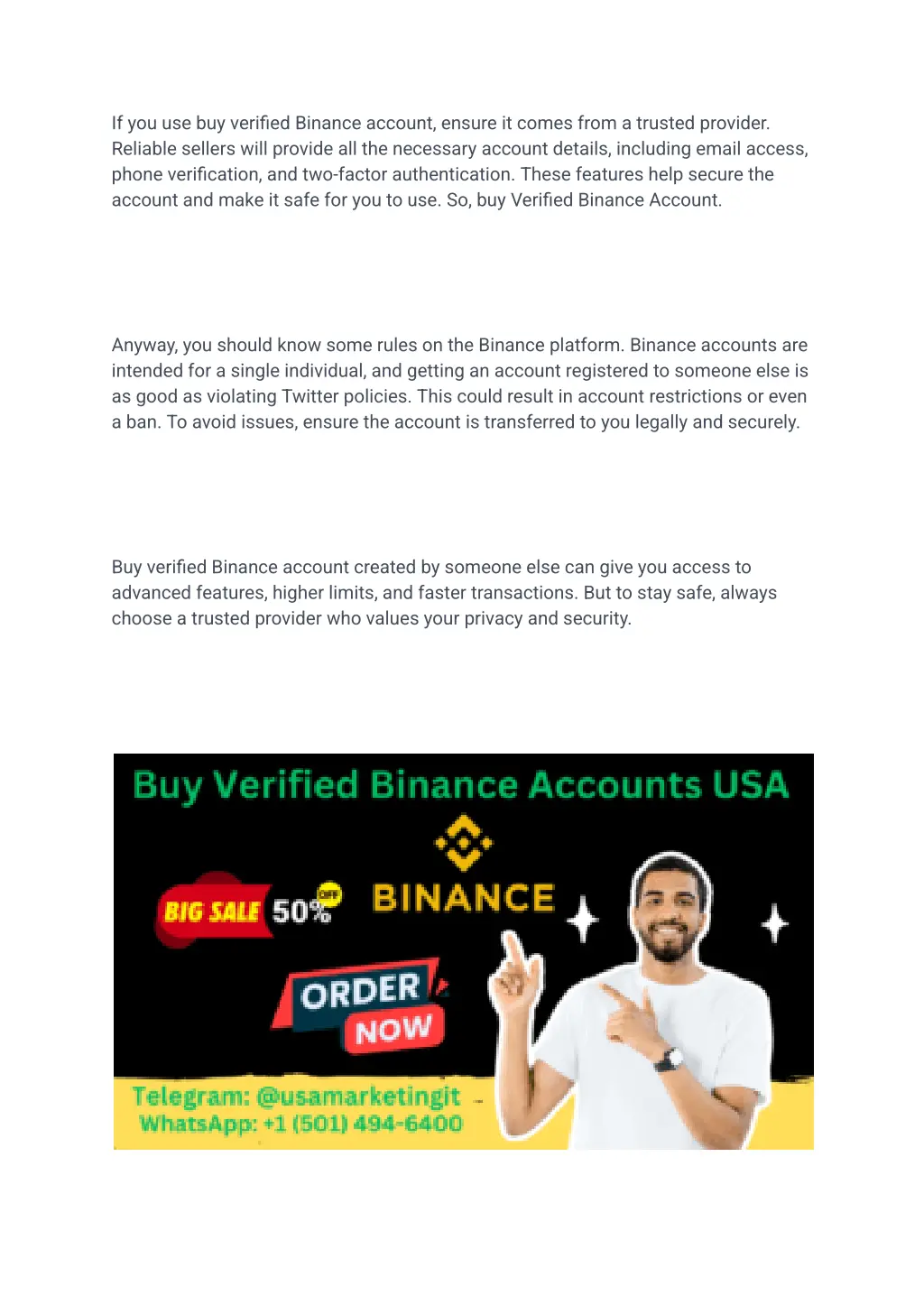 if you use buy verified binance account ensure