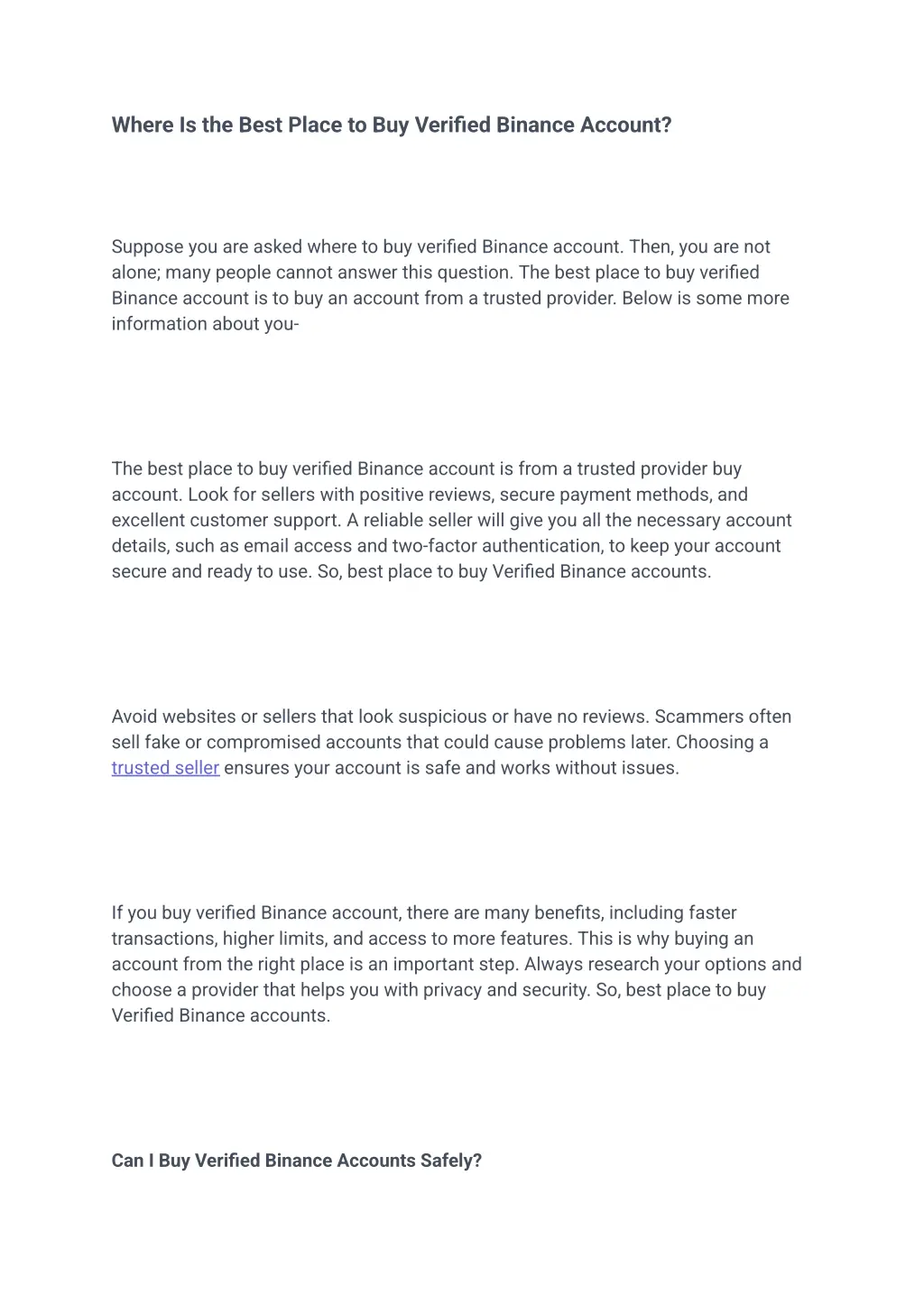 where is the best place to buy verified binance