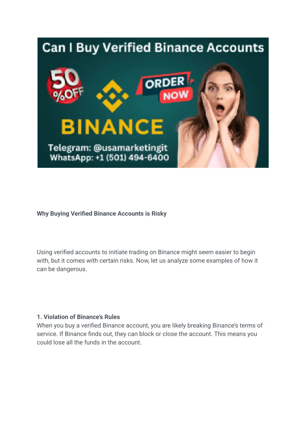 why buying verified binance accounts is risky
