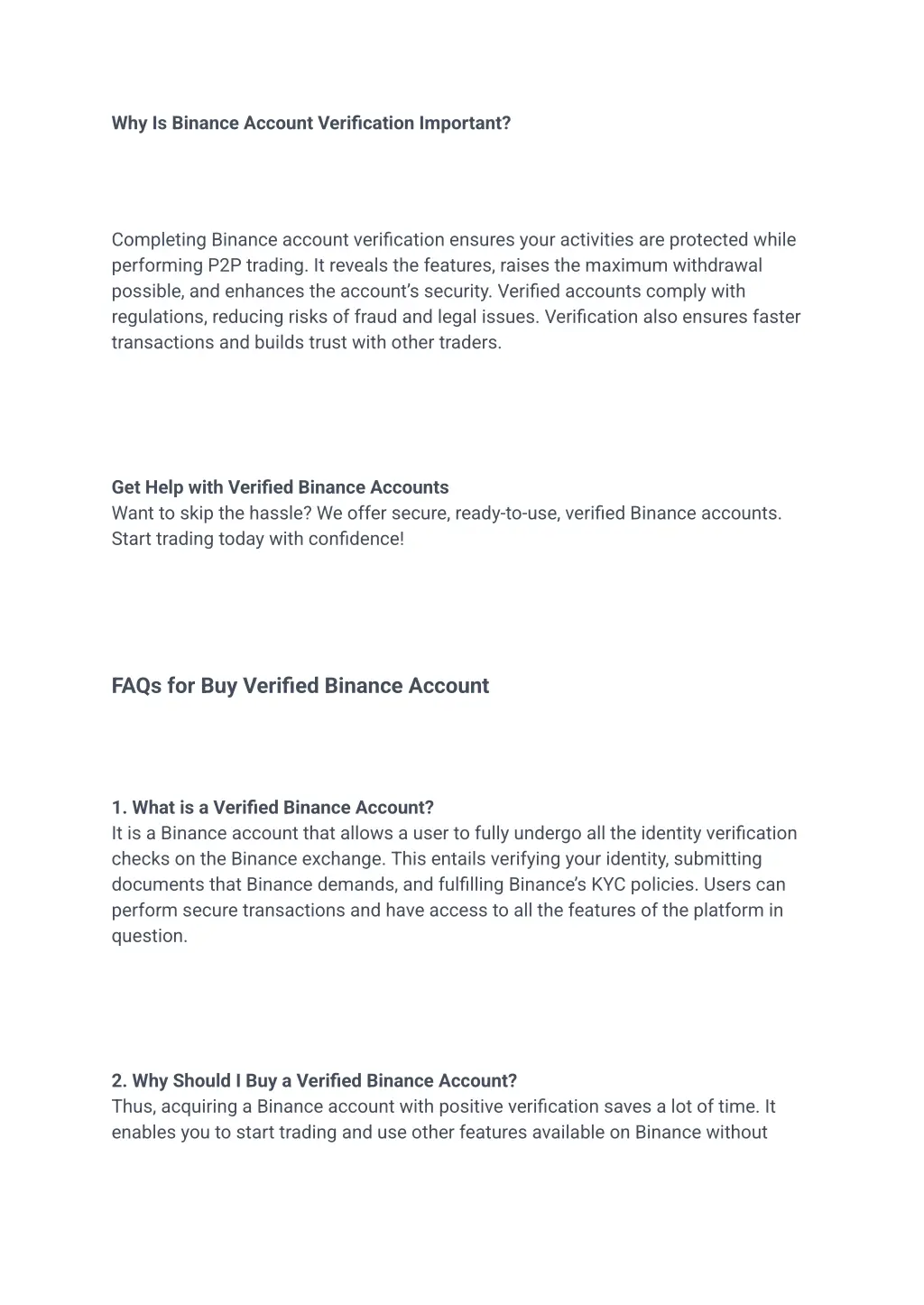 why is binance account verification important