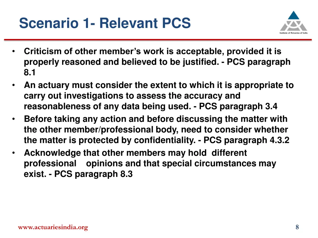 scenario 1 relevant pcs